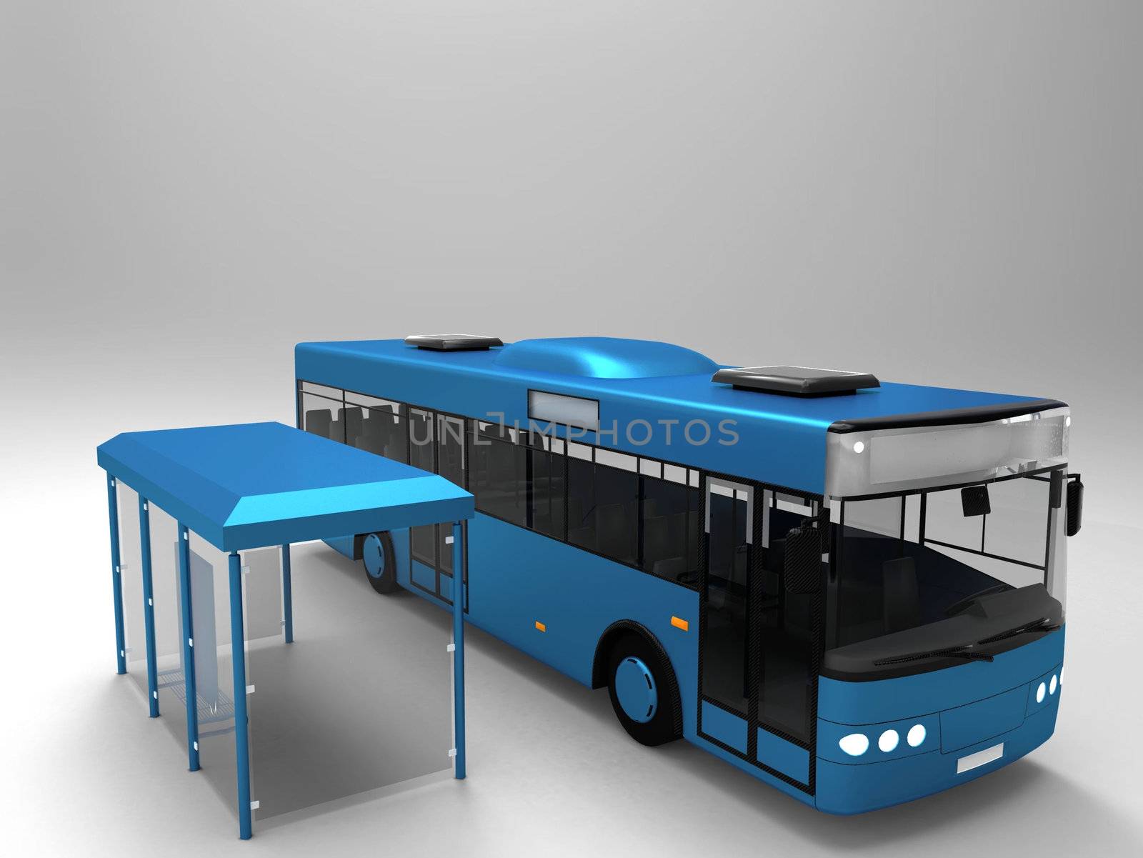 the bus and the bus stop