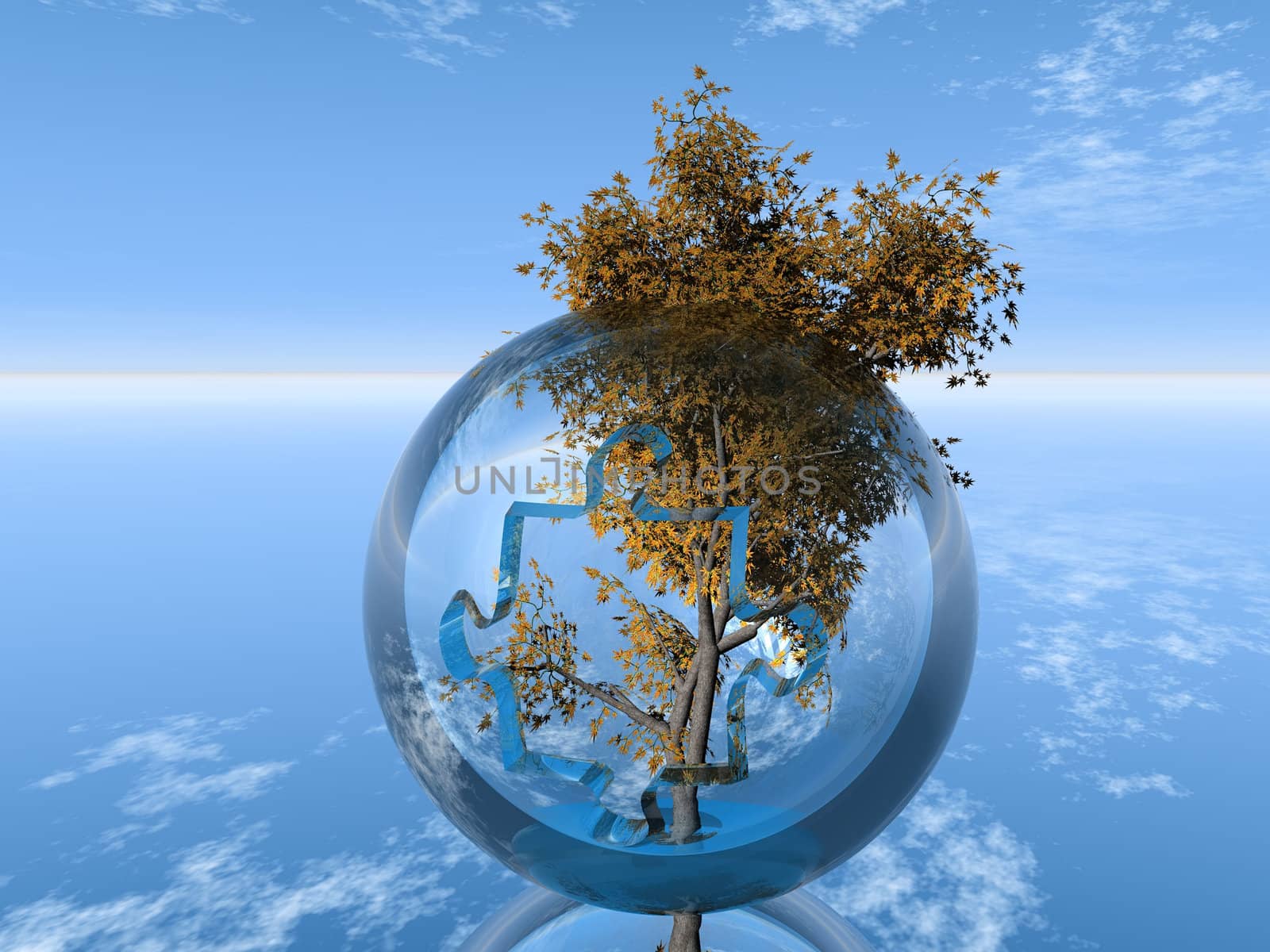 tree in a bubble