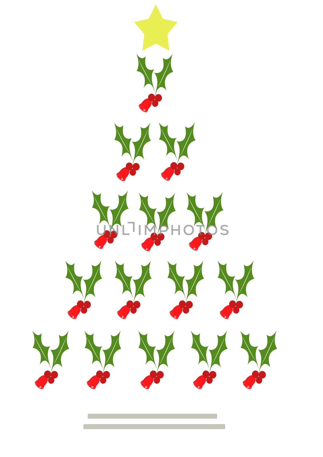 Christmas cards with pine tree