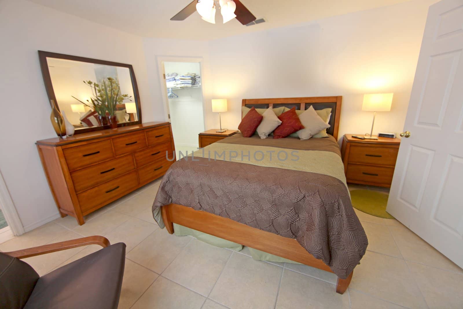 A King Master Bedroom, Interior shot of a Home.