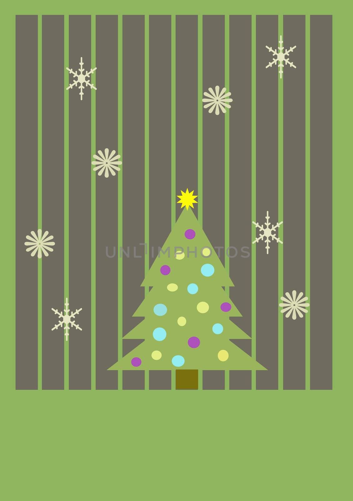 Christmas cards with pine tree