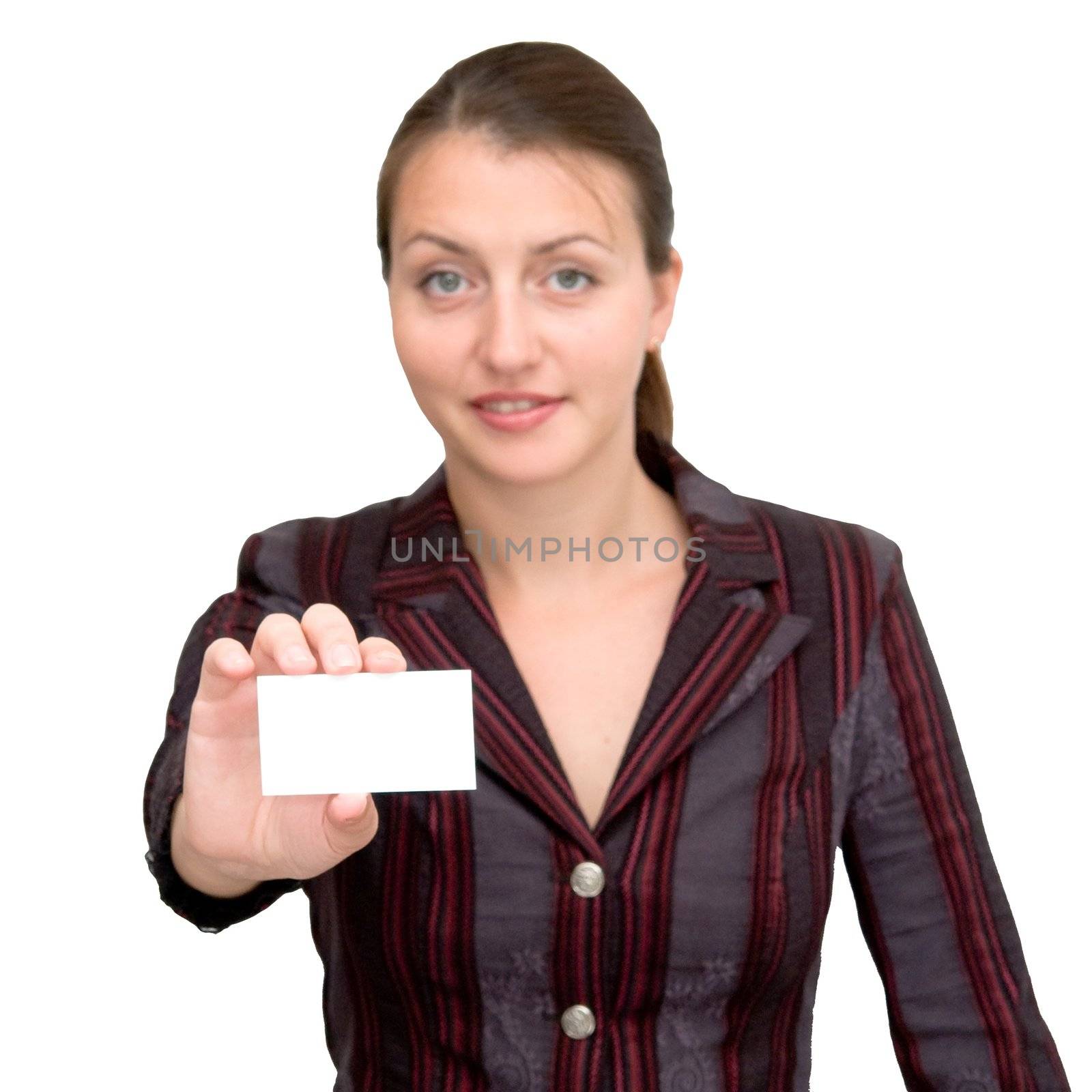 business woman with the card by stepanov