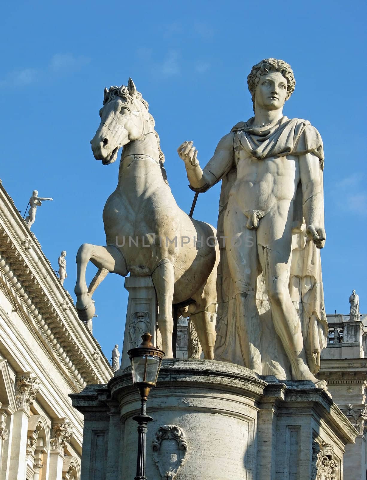 Rome Statue in Piazza del Campidoglio by bellafotosolo