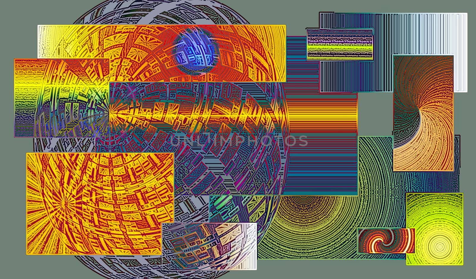 great creative abstract colored bright rich textured image processing festive flags.