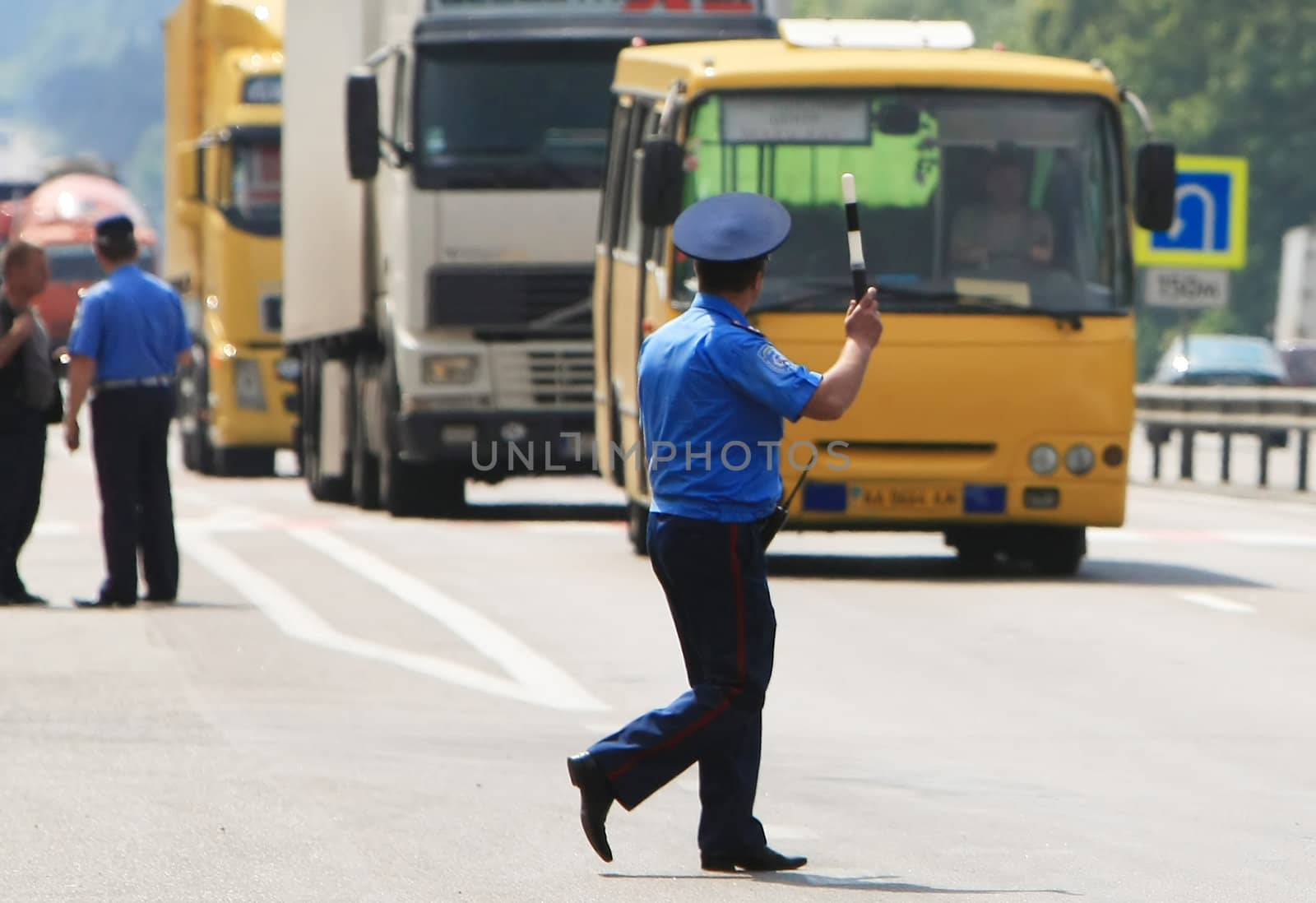 policeman on the road by joyfull