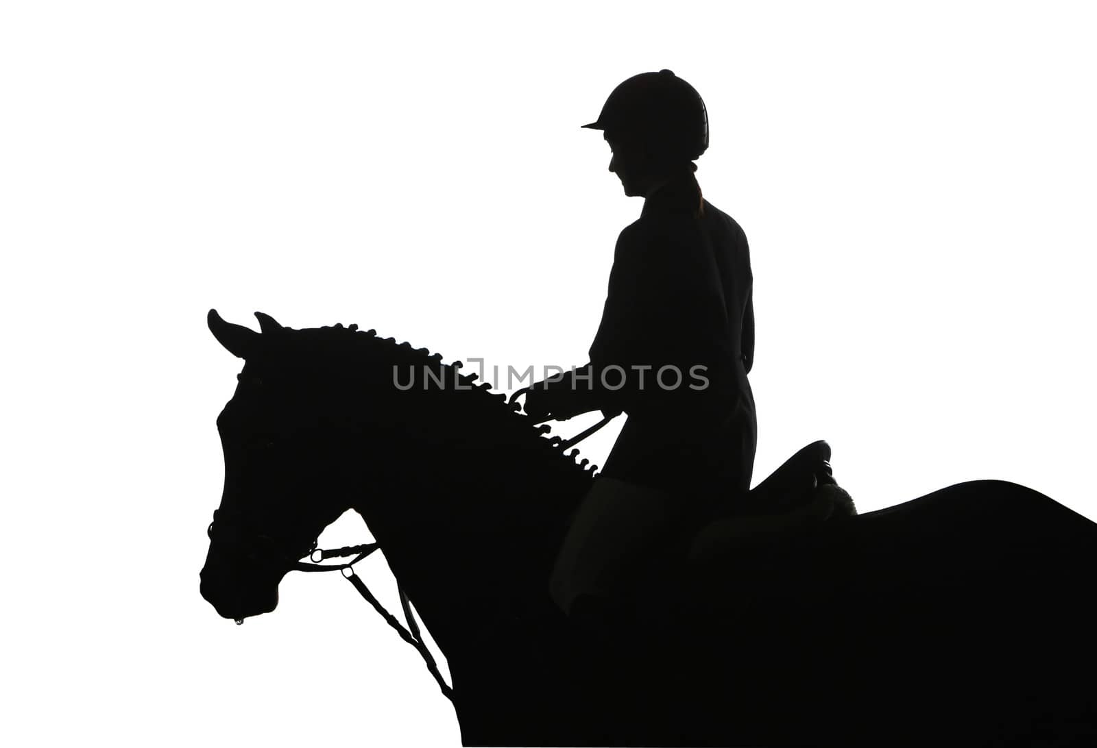 riding competition.young girl with her sport pony