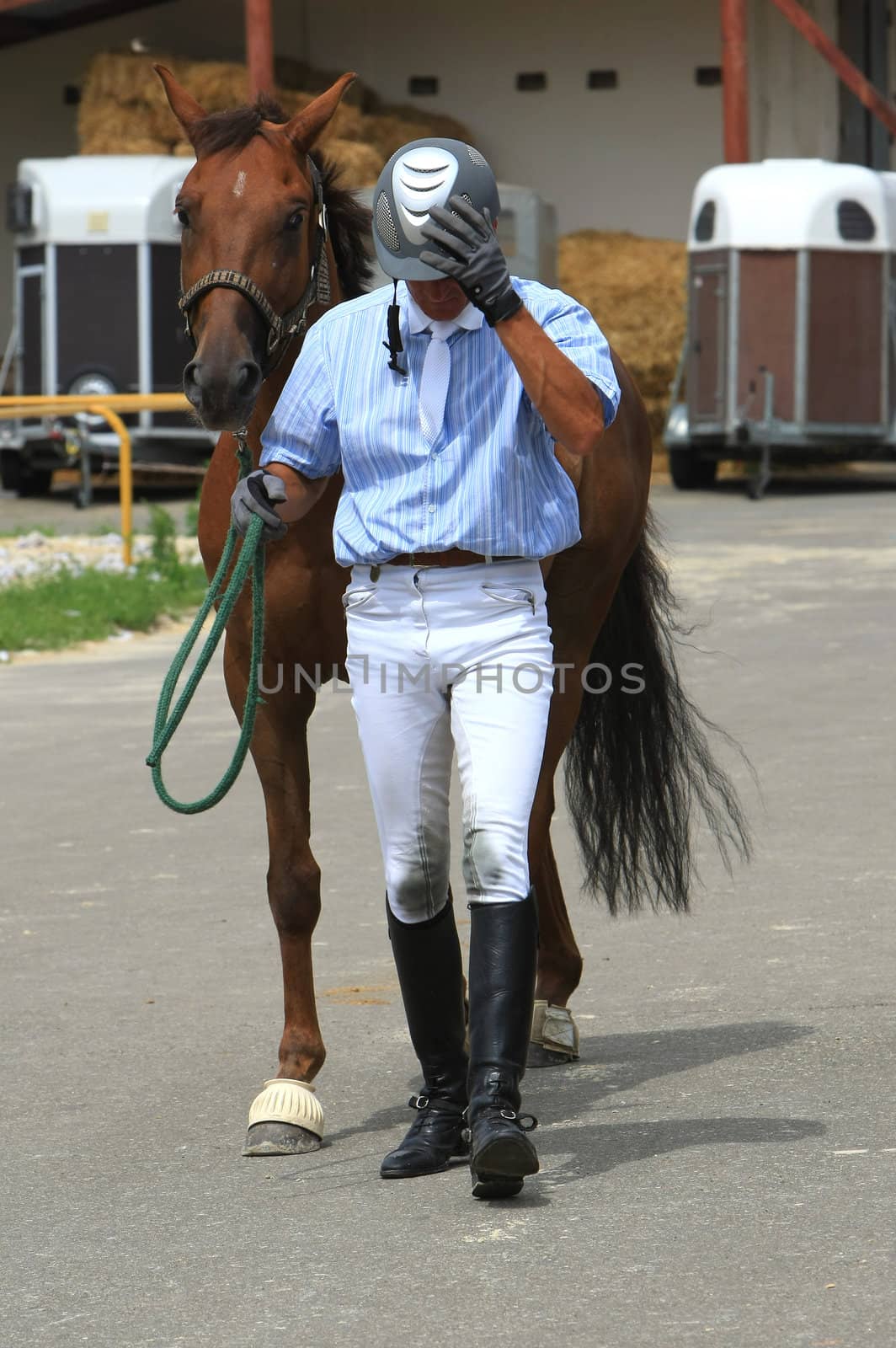 riding competition.jokey with him sport pony