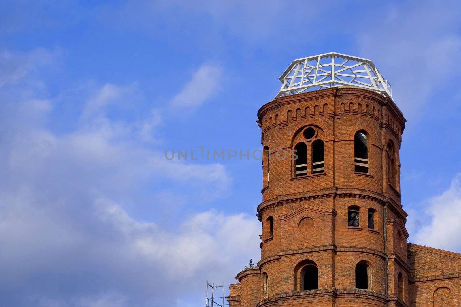 Old gray and weatherbeaten smelting industry factory