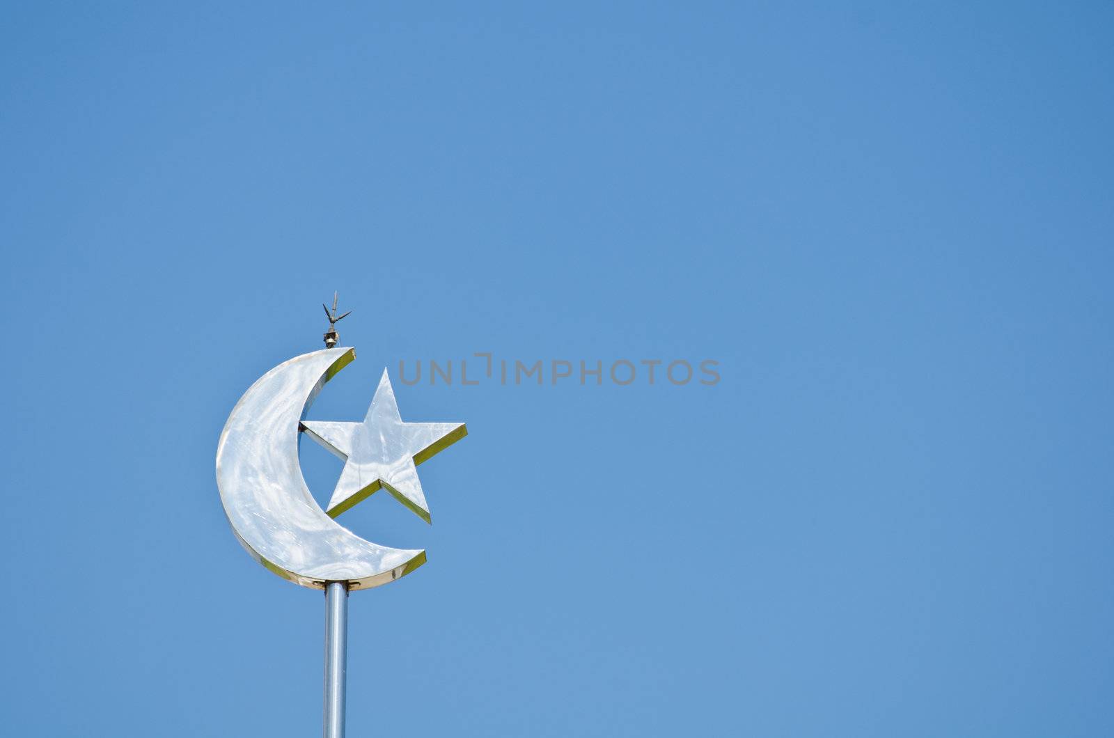 Moon and star symbol of Islam.