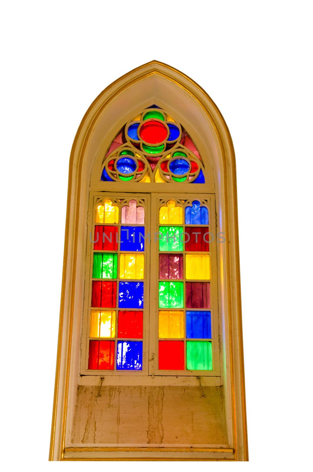 stained glass windows. by chatchai