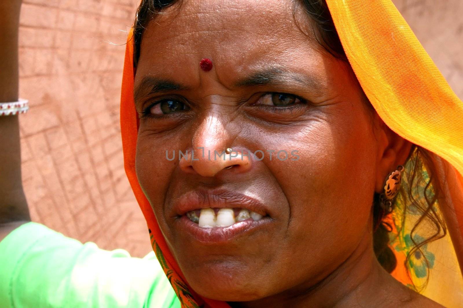 Hindu woman wearing traditional sari