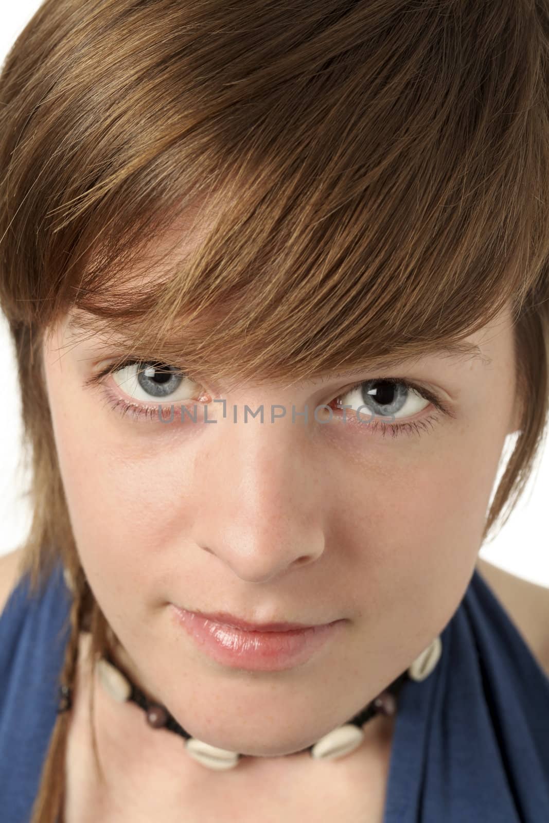 portrait of a young short haired woman 