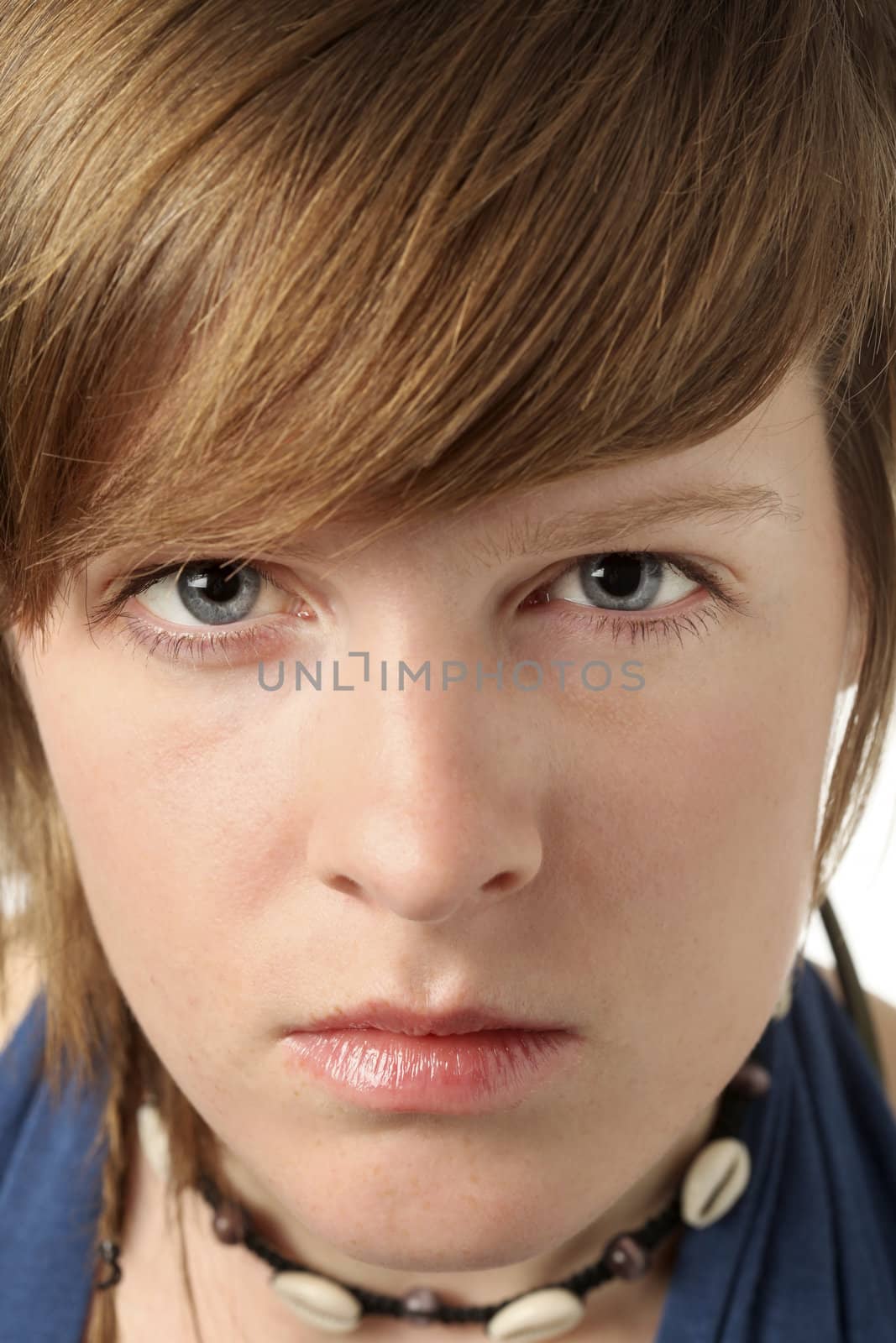 portrait of a young short haired woman 