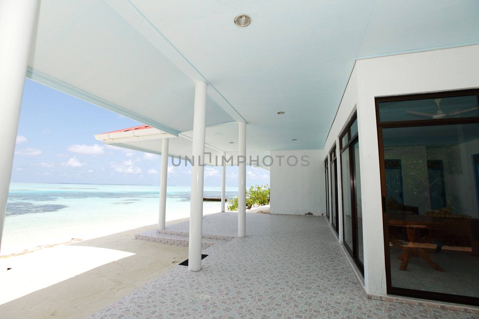 terrace houses on the sea beach