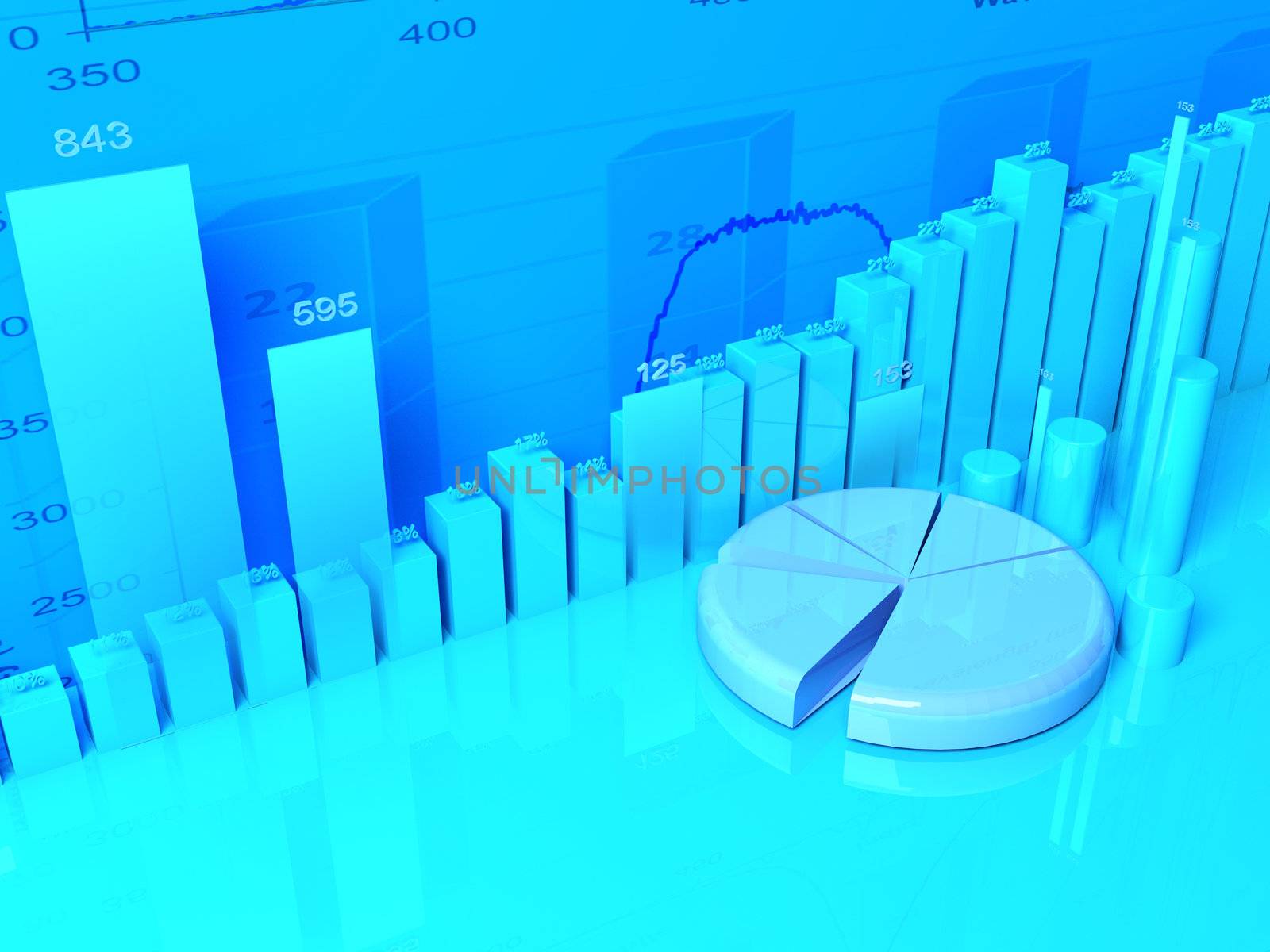 3d Illustration of finance