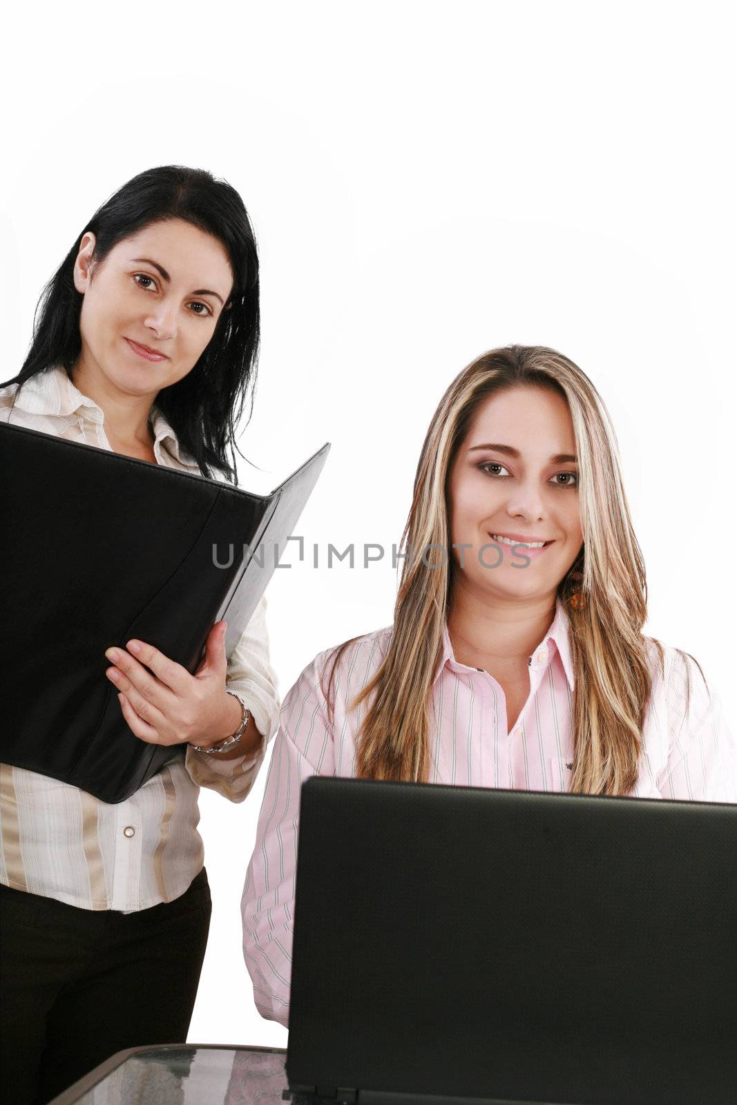 Manager and office worker in wheelchair