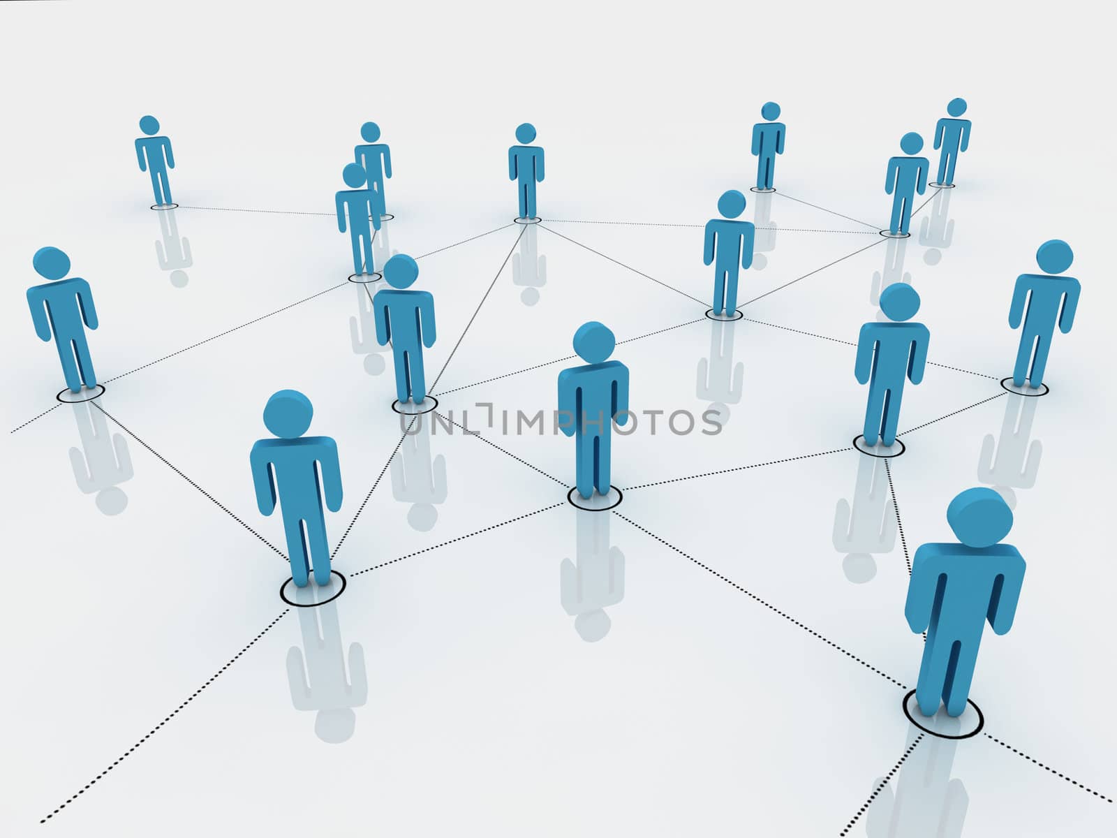 human figures as a symbol of social network