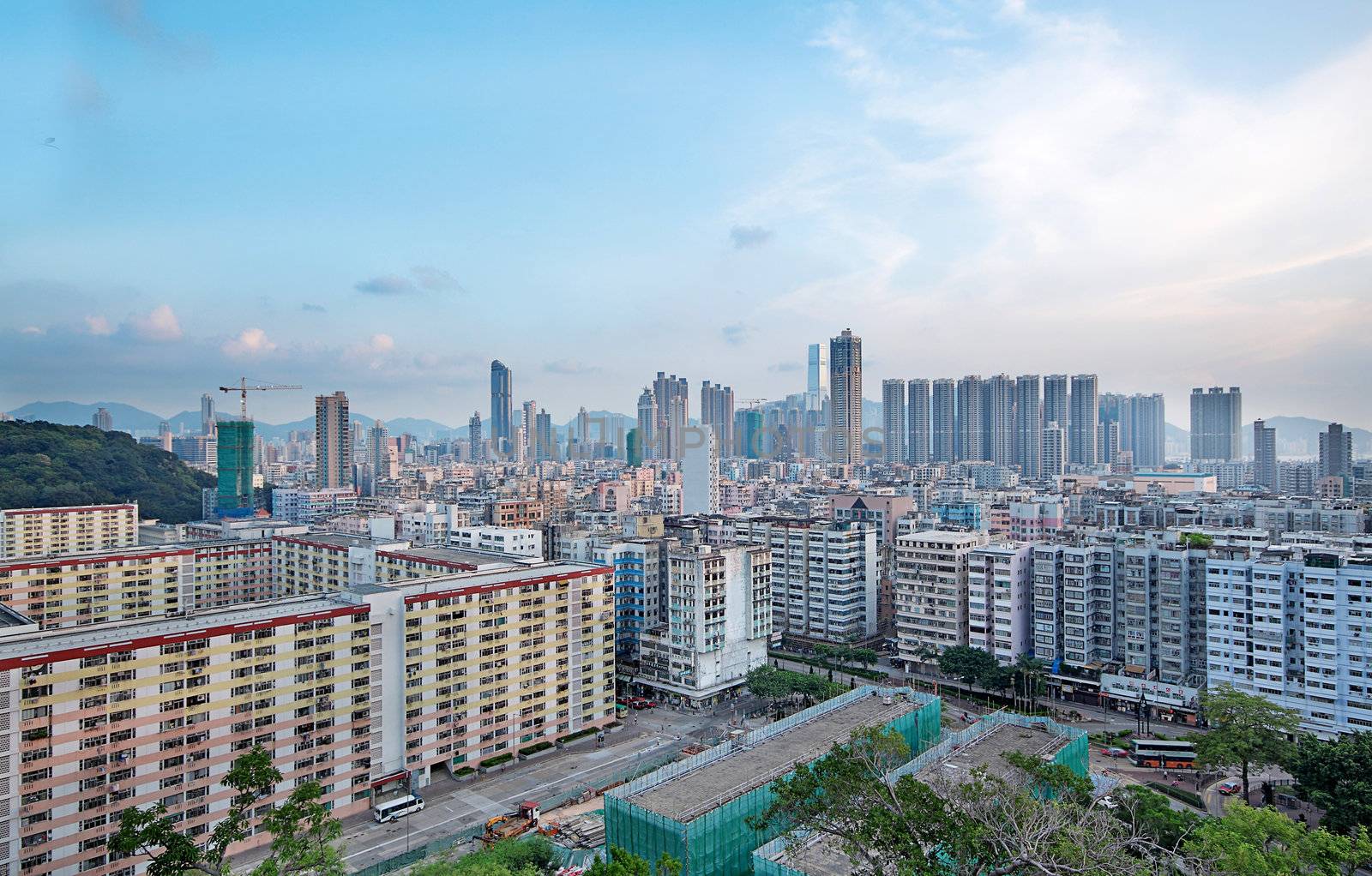 urban city sunset