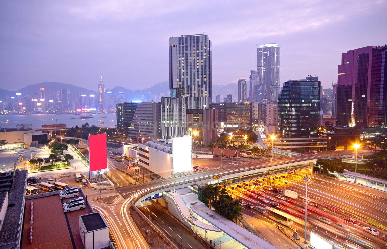 downtown city night 