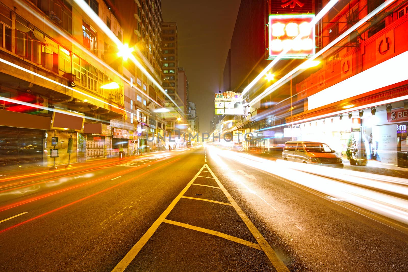 Modern urban landscape at night 
