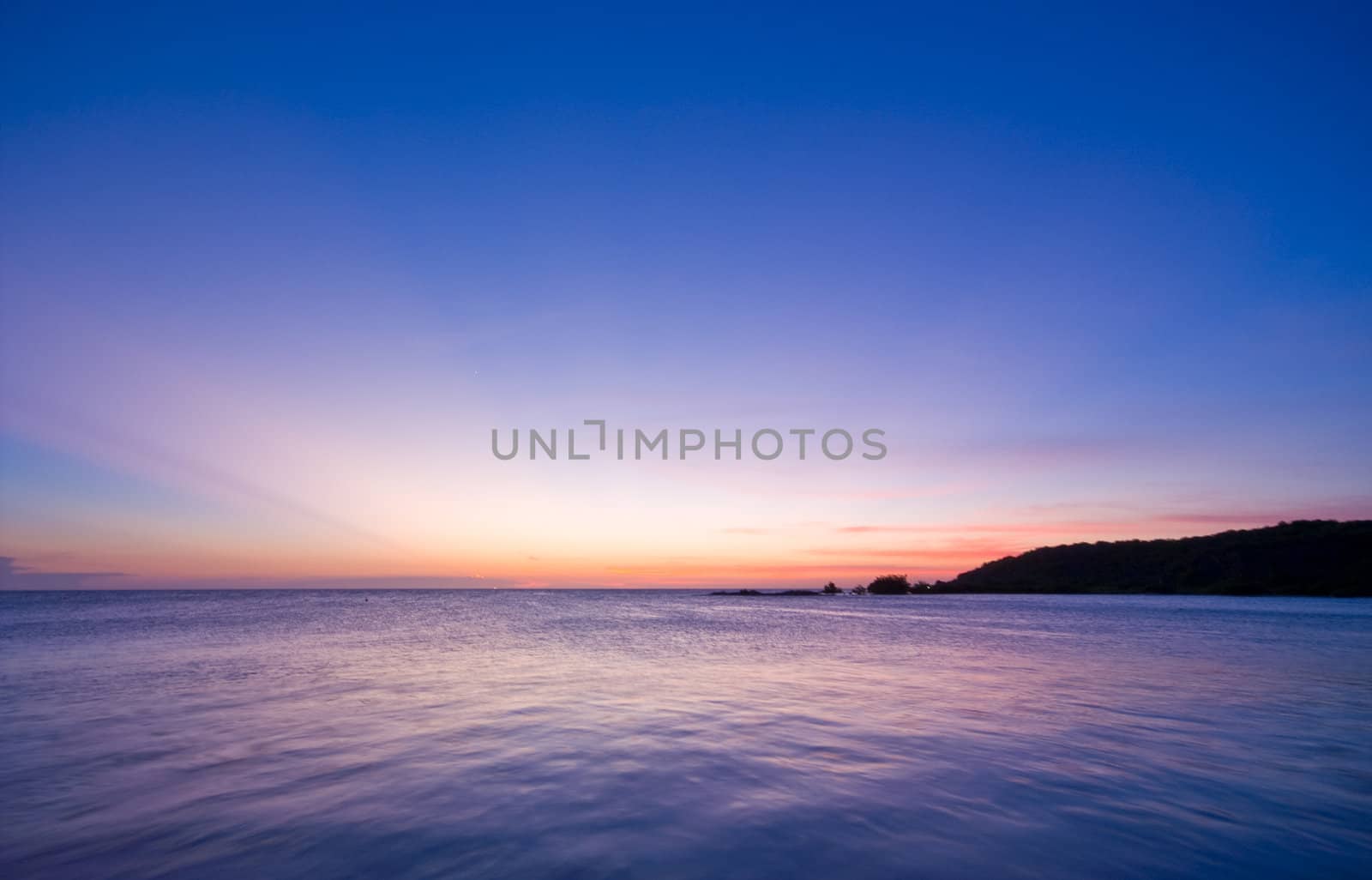sunset over the sea with nice pastel colors