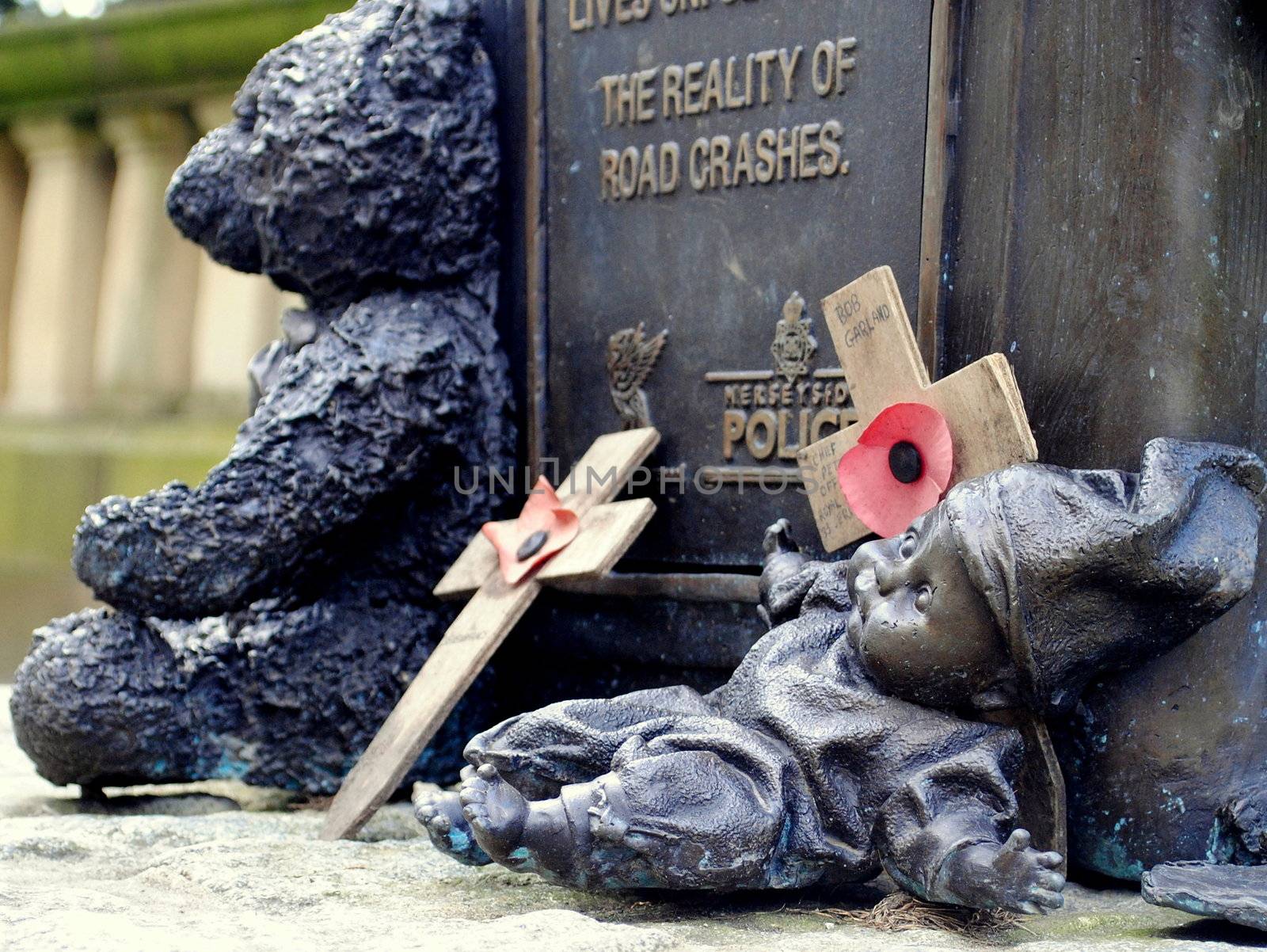 a memorial  to road crash victims