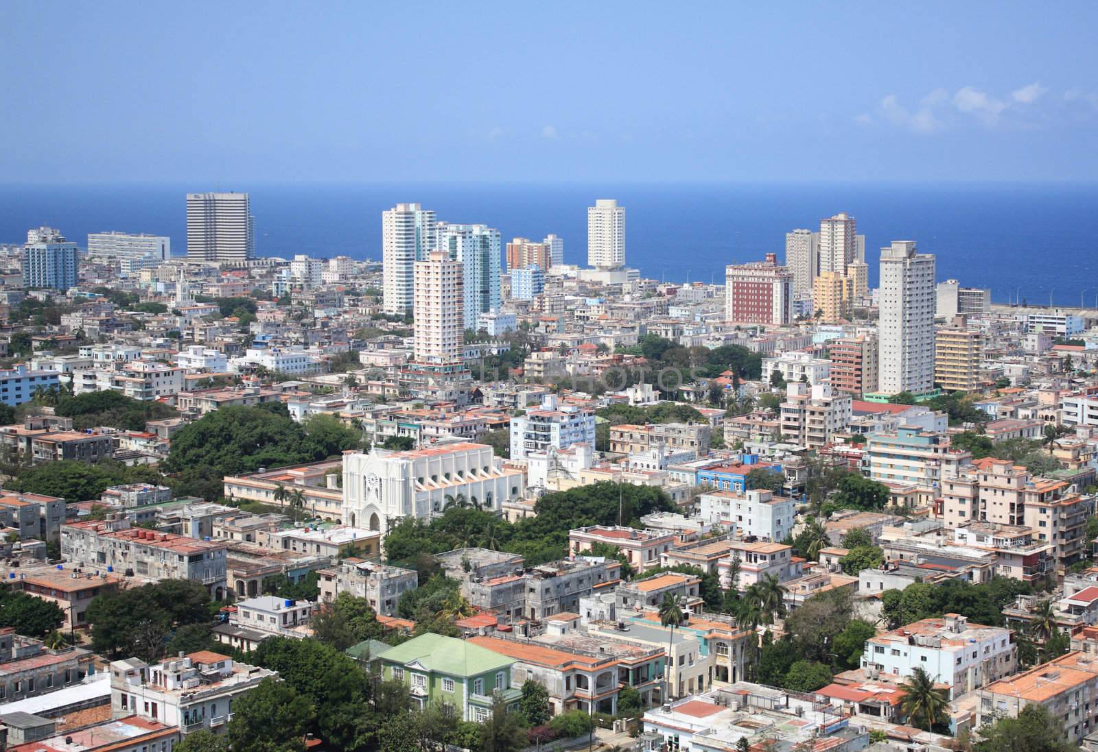 Aerial view of Vedado Quarter in Havana, Cuba by Brigida_Soriano