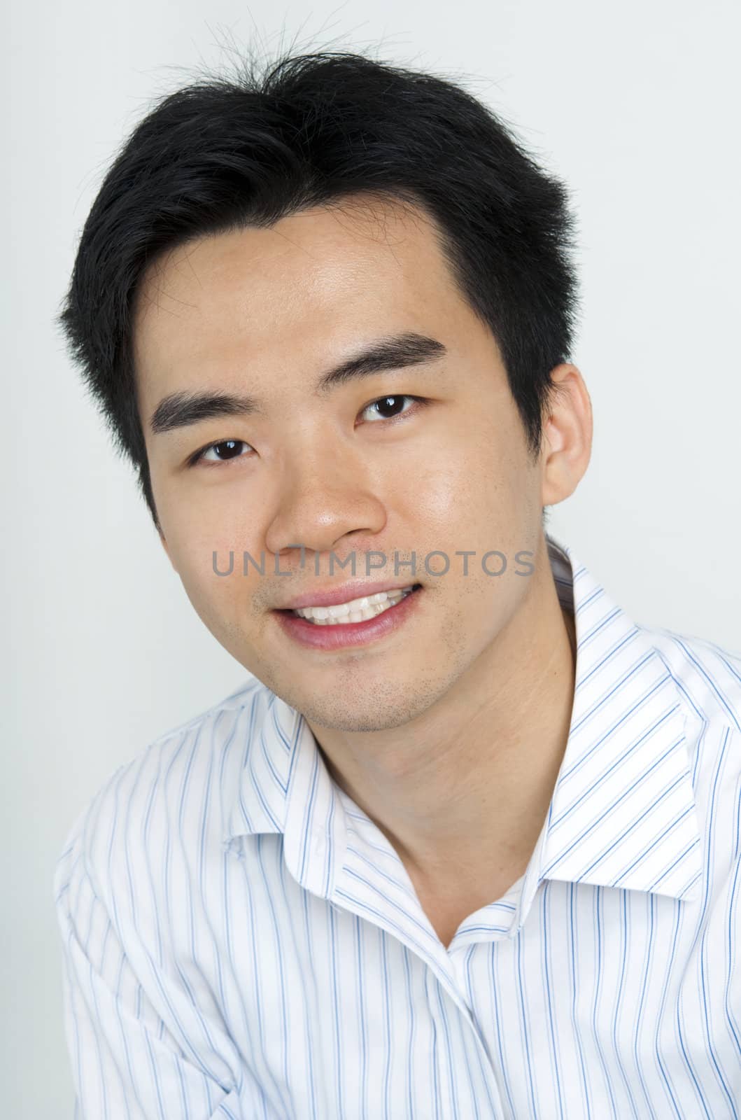 Close up on good looking Asian Male