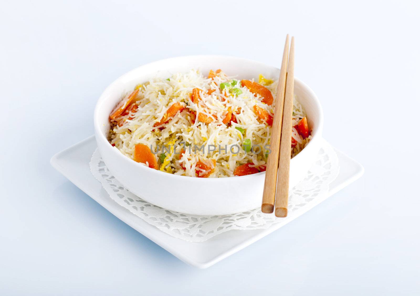 Asian fried rice noodles. Serve with chopsticks.