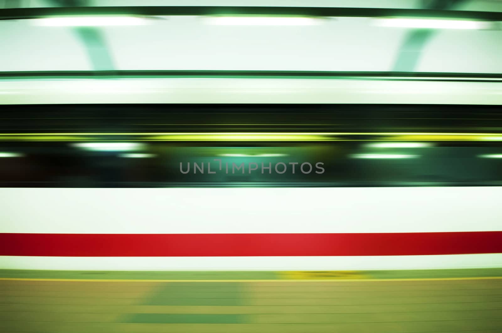 Panning on a moving fast train.