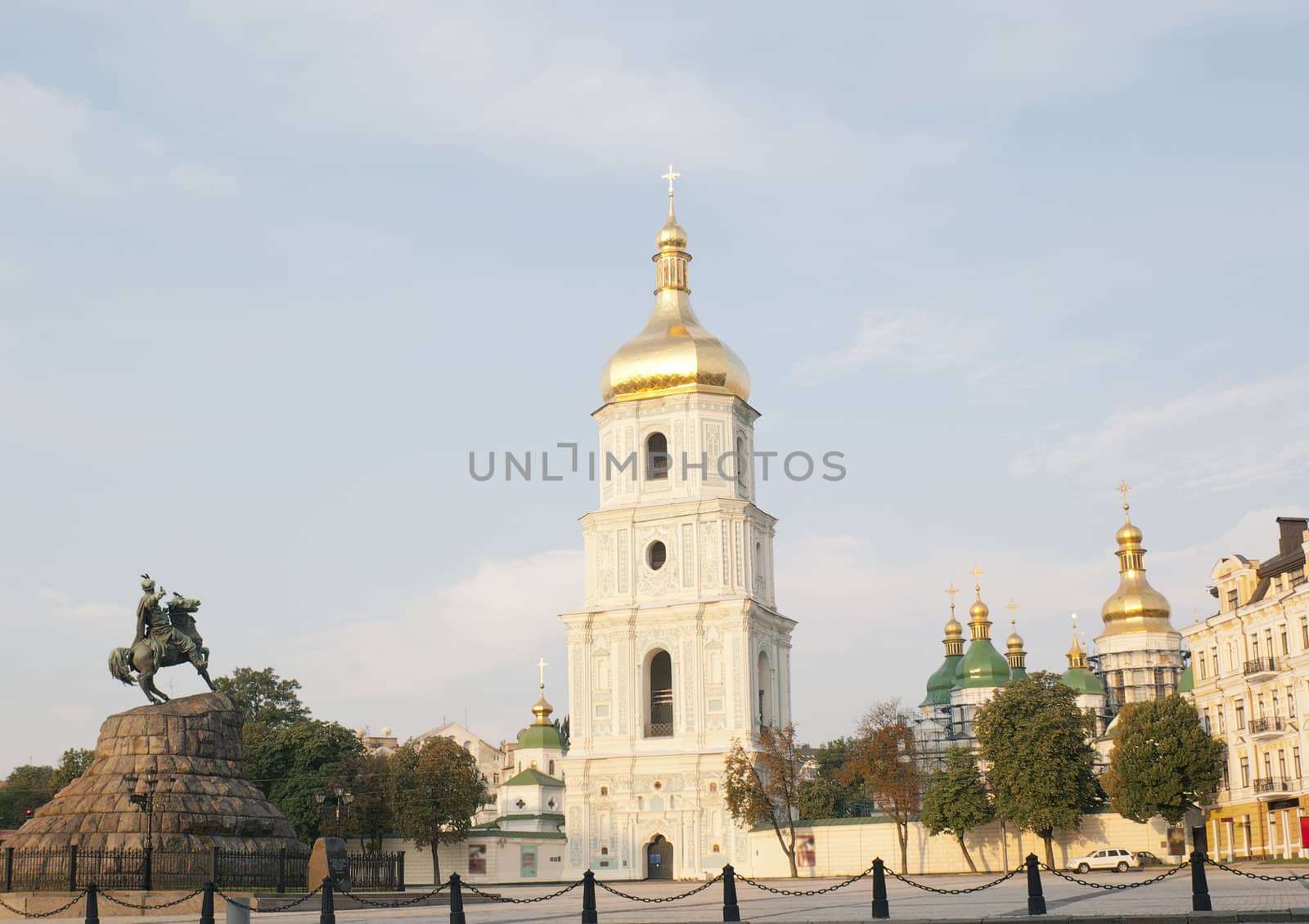 St. Sofia monastery in Kiev, Ukraine in the morning