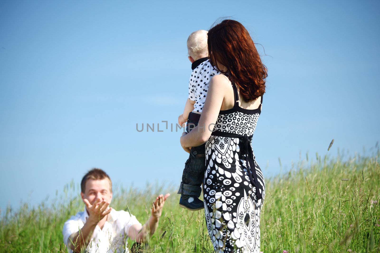 family picnic mother and child