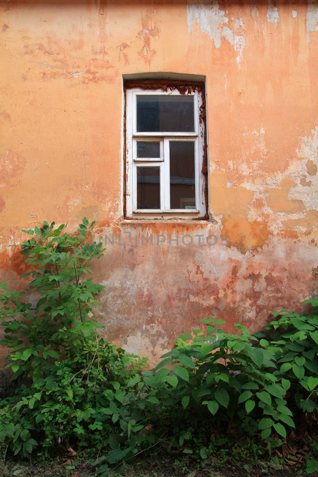 window in old-time house