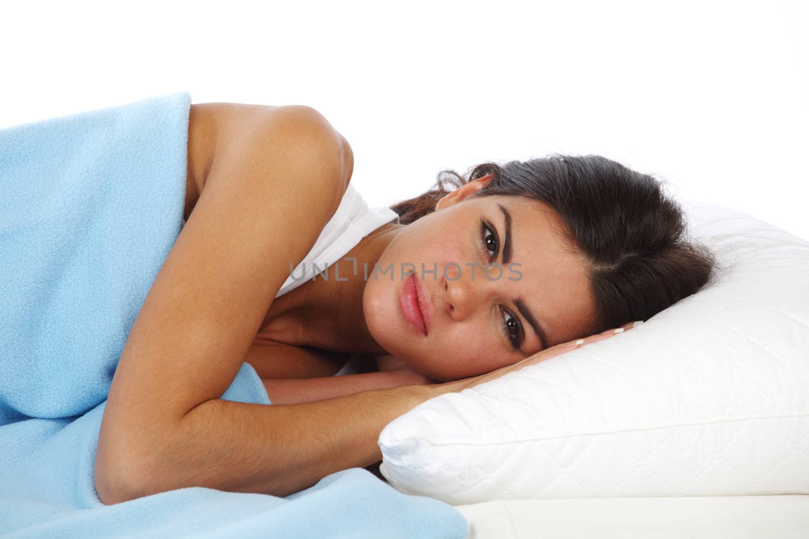 beauty woman sleep on the pillow