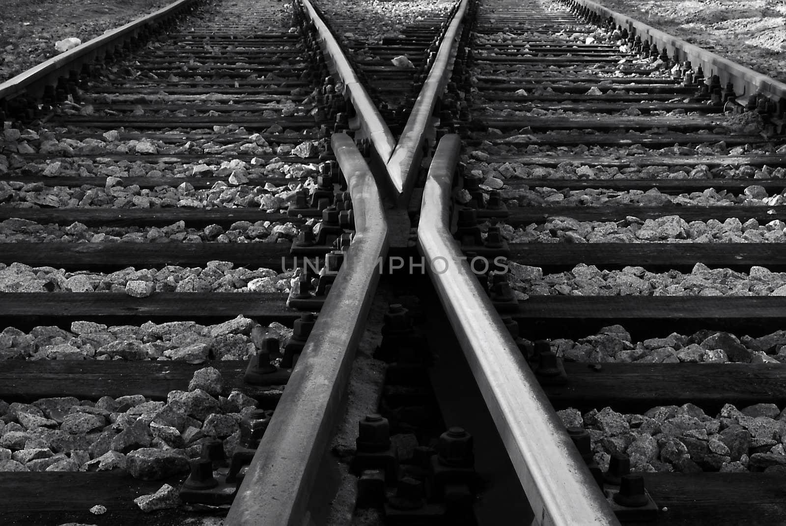 crossed the railway tracks