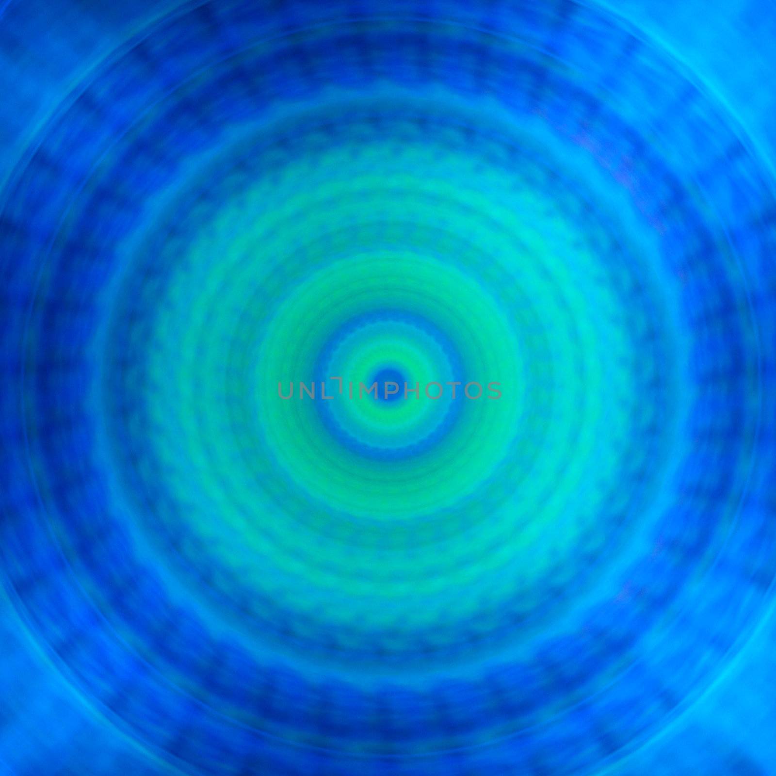 Circular shades of blue and green spiral background