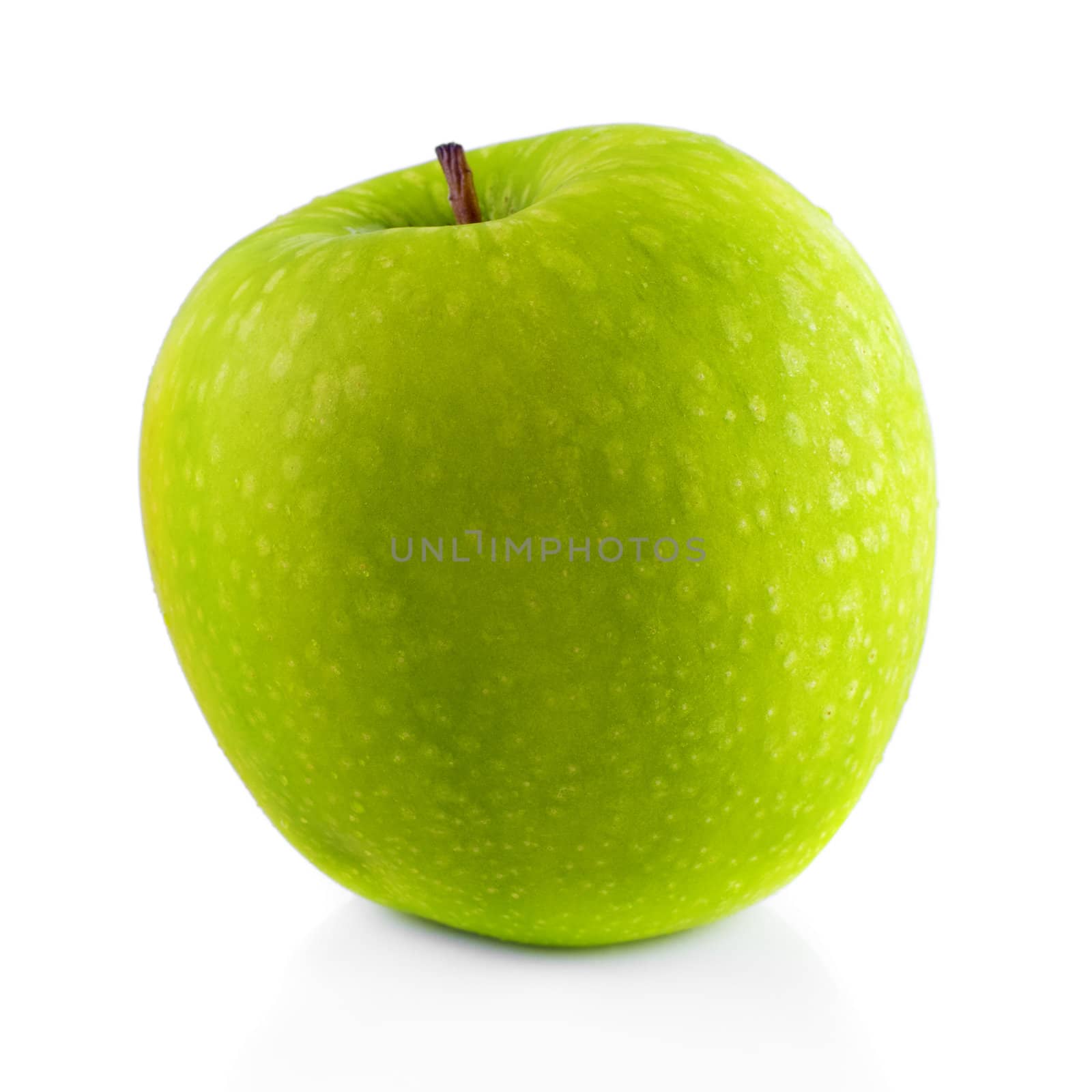 Granny Smith apple on white background