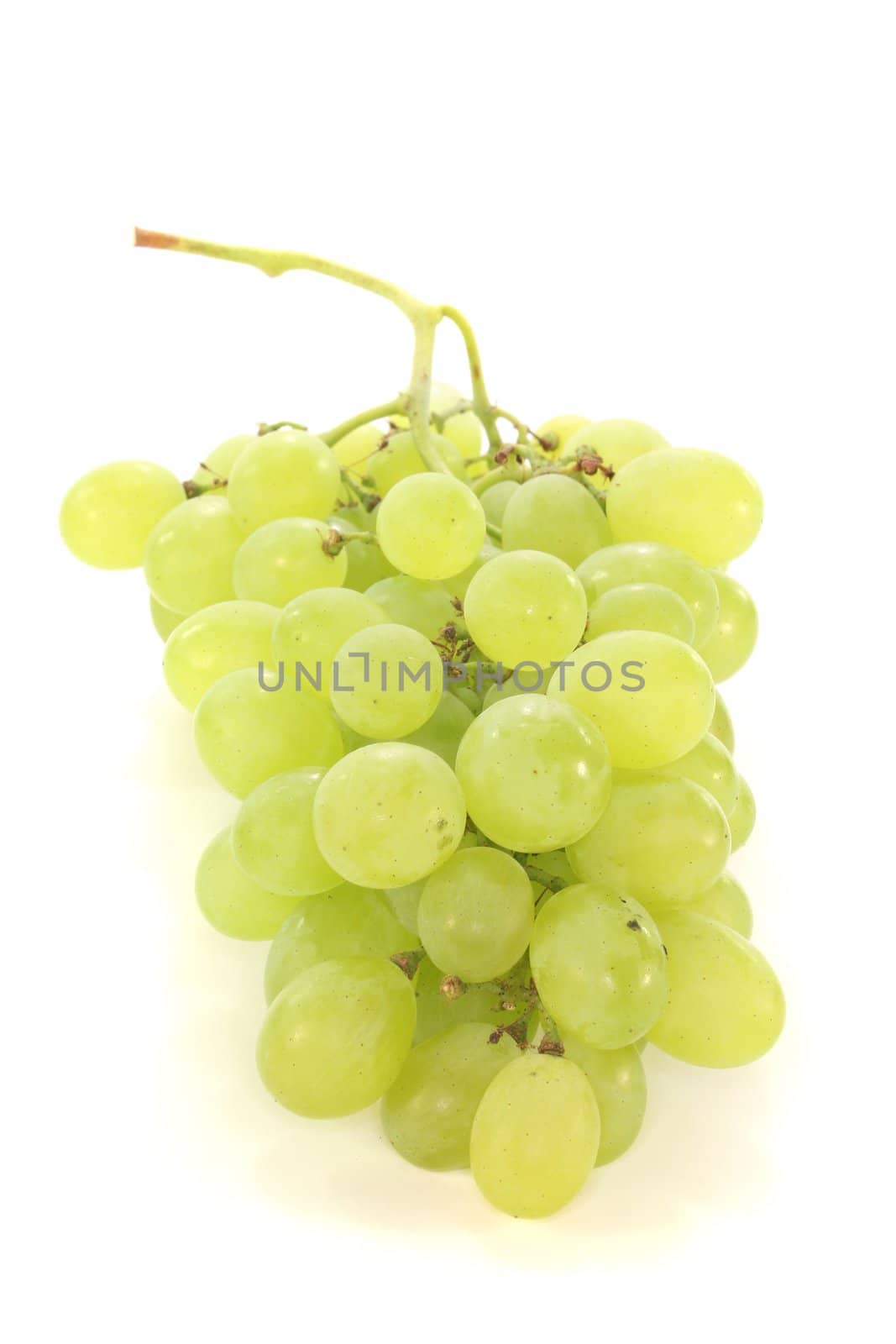 fresh and fruity, bright grapes on white background