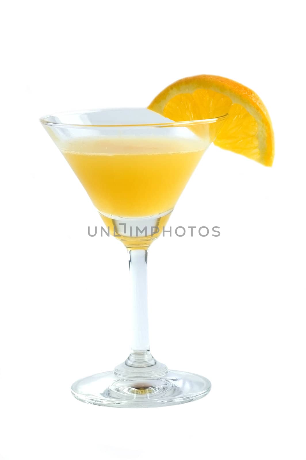 Orange juice isolated on white