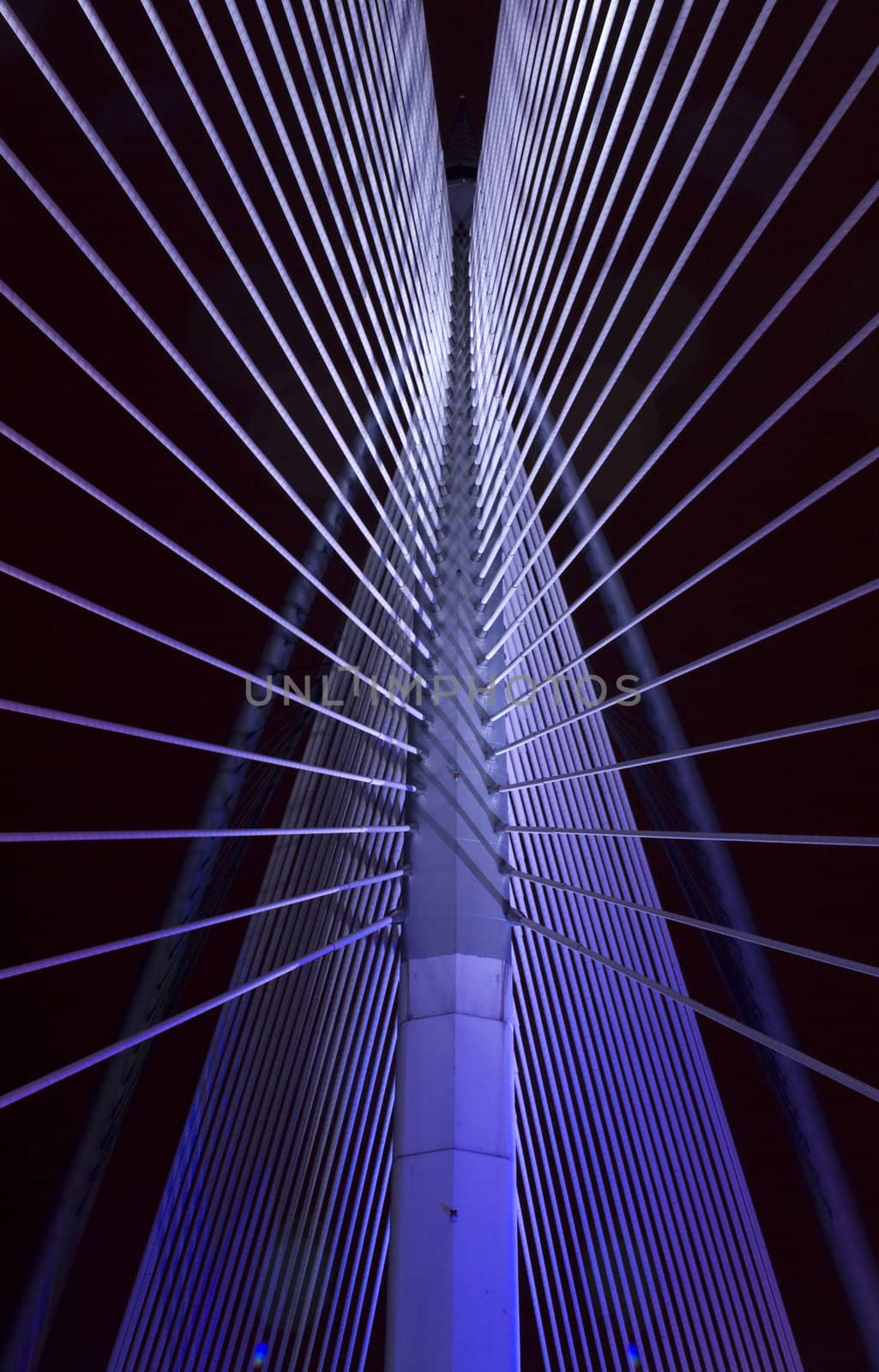 Abstract view of a suspension bridge 

