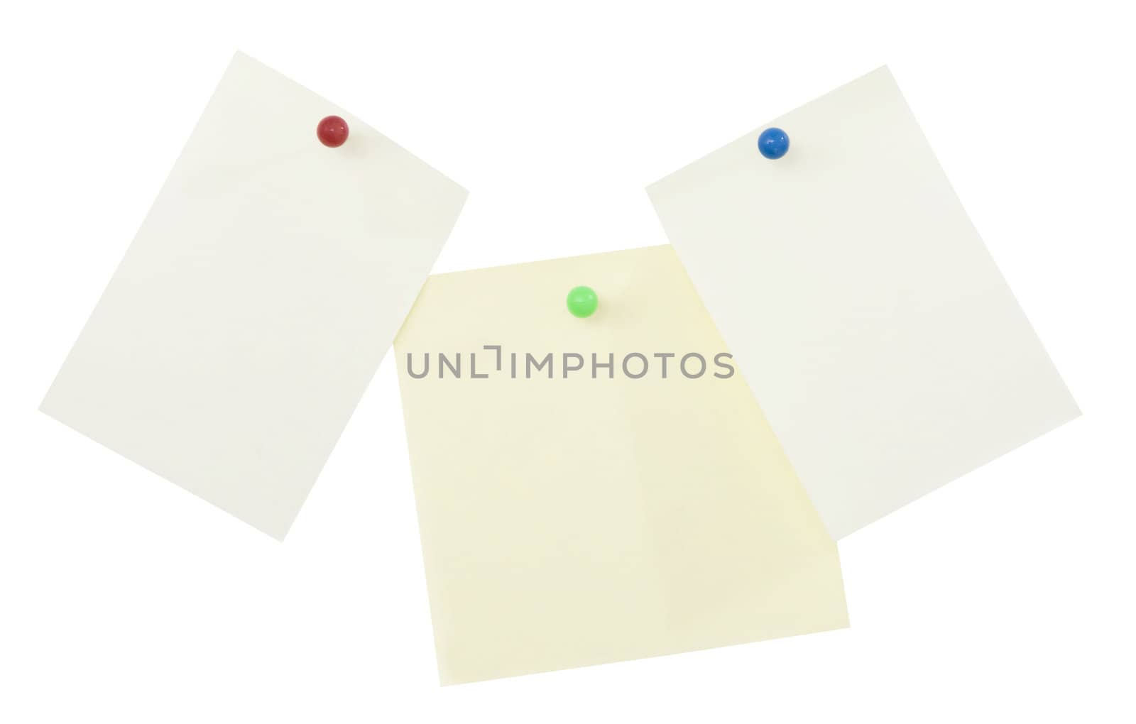 Sticky memo notes isolated on white background with clipping path 
