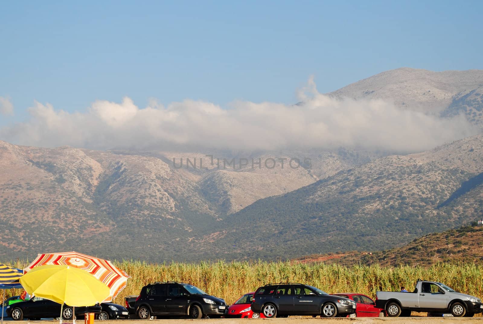 mountain in Greece near the beach