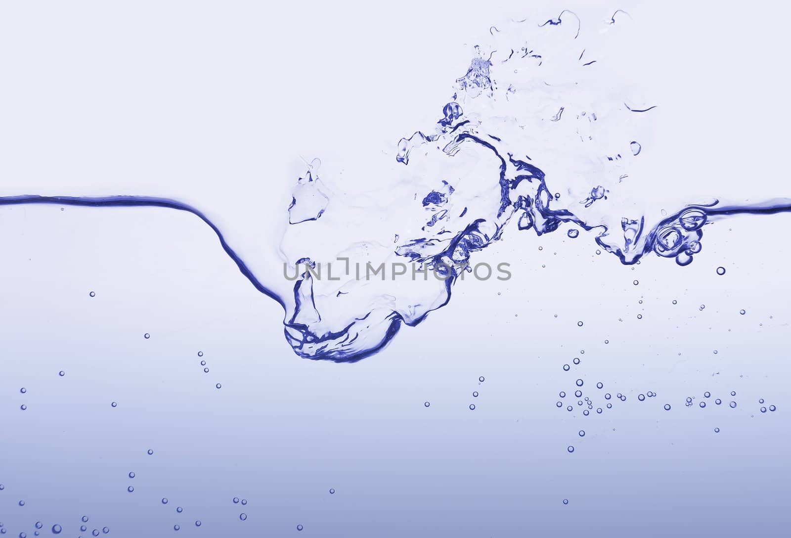 Abstract blue wave splash background by bugno
