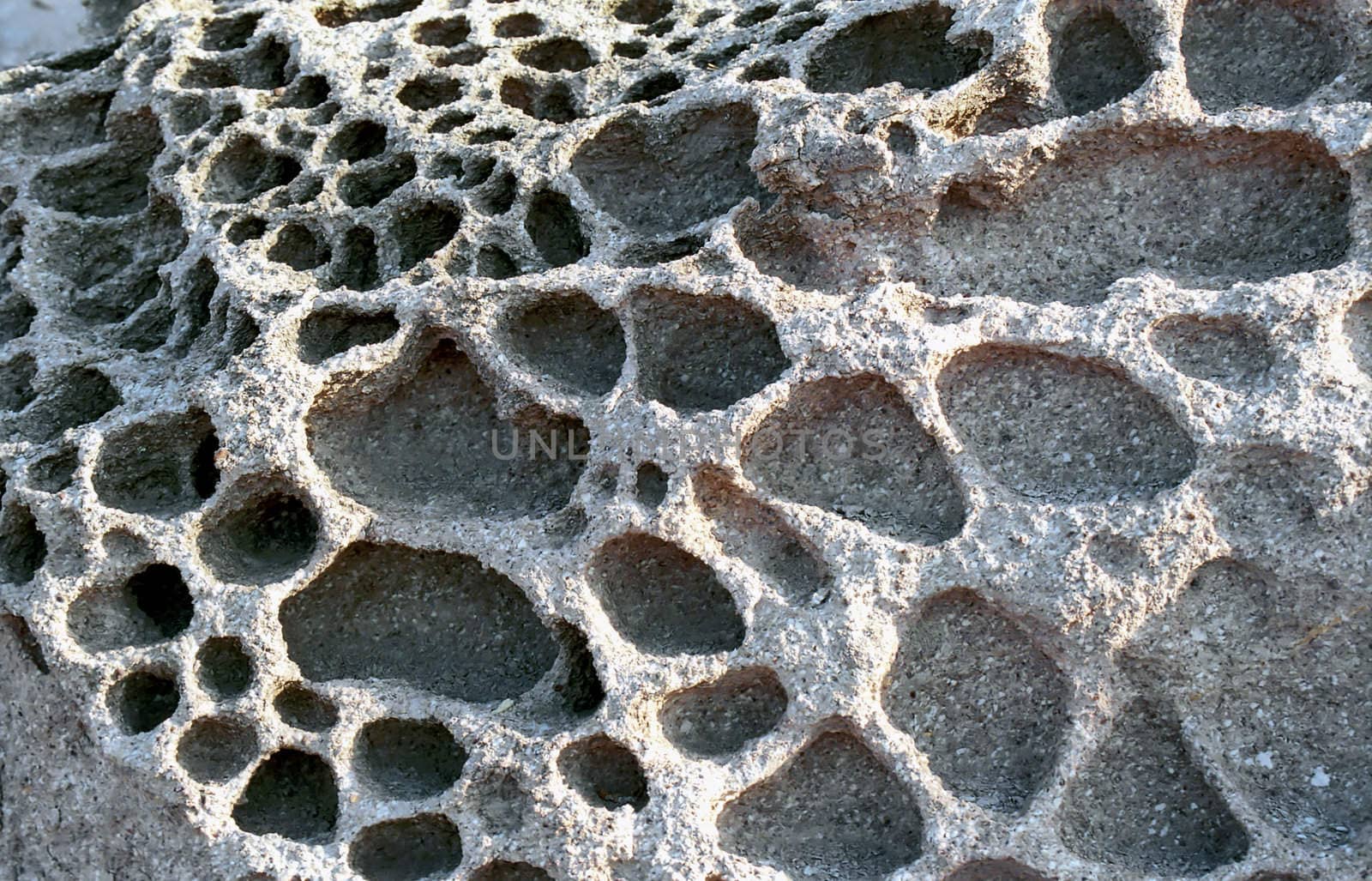 Honeycomb stone as background