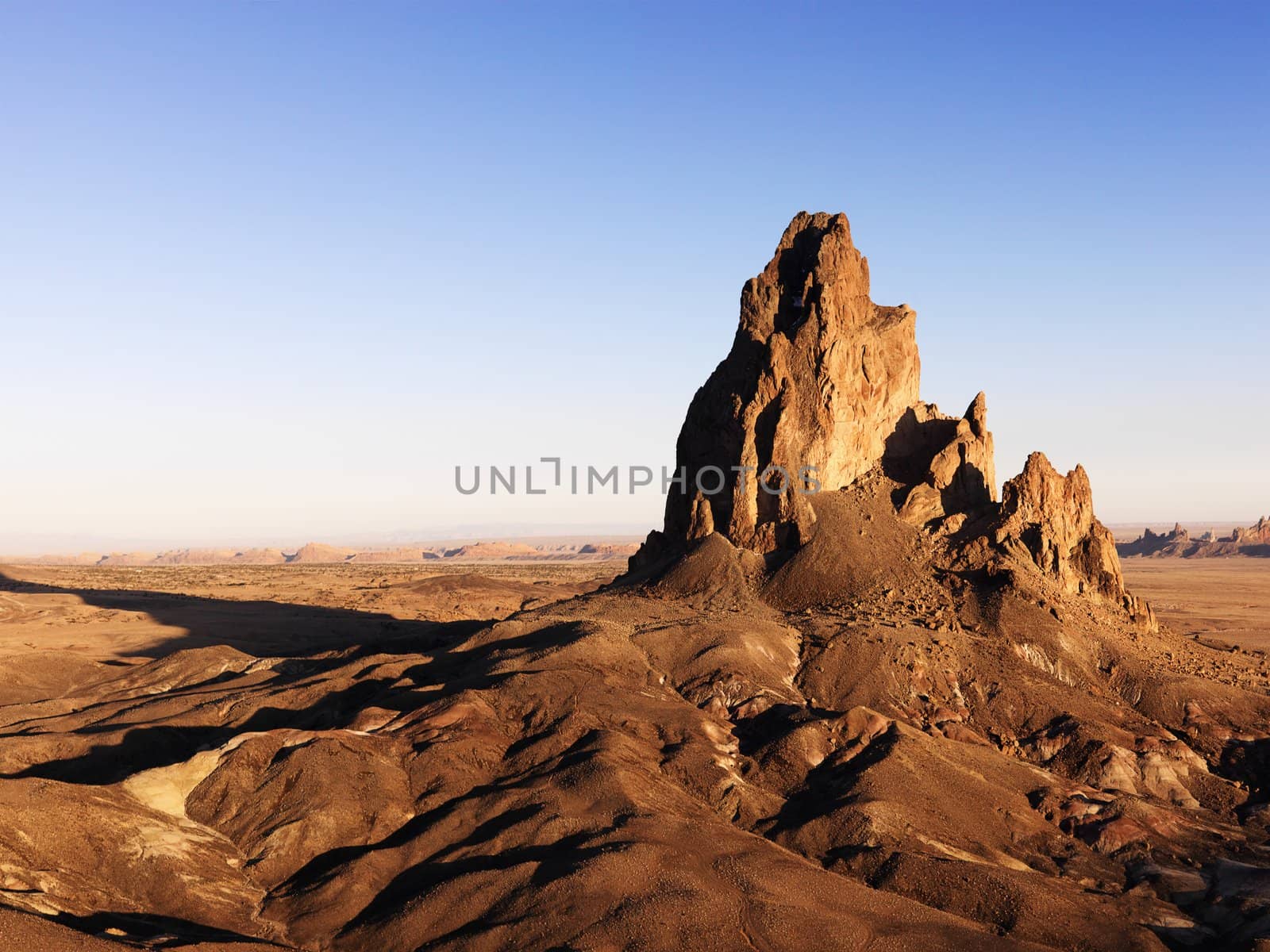 Scenic landscape of rock formations in Arizona, United States.