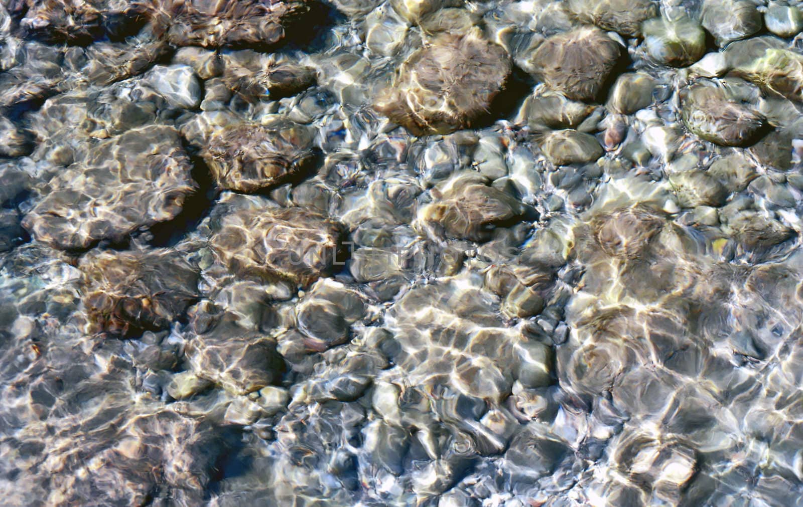 Stones under water as background