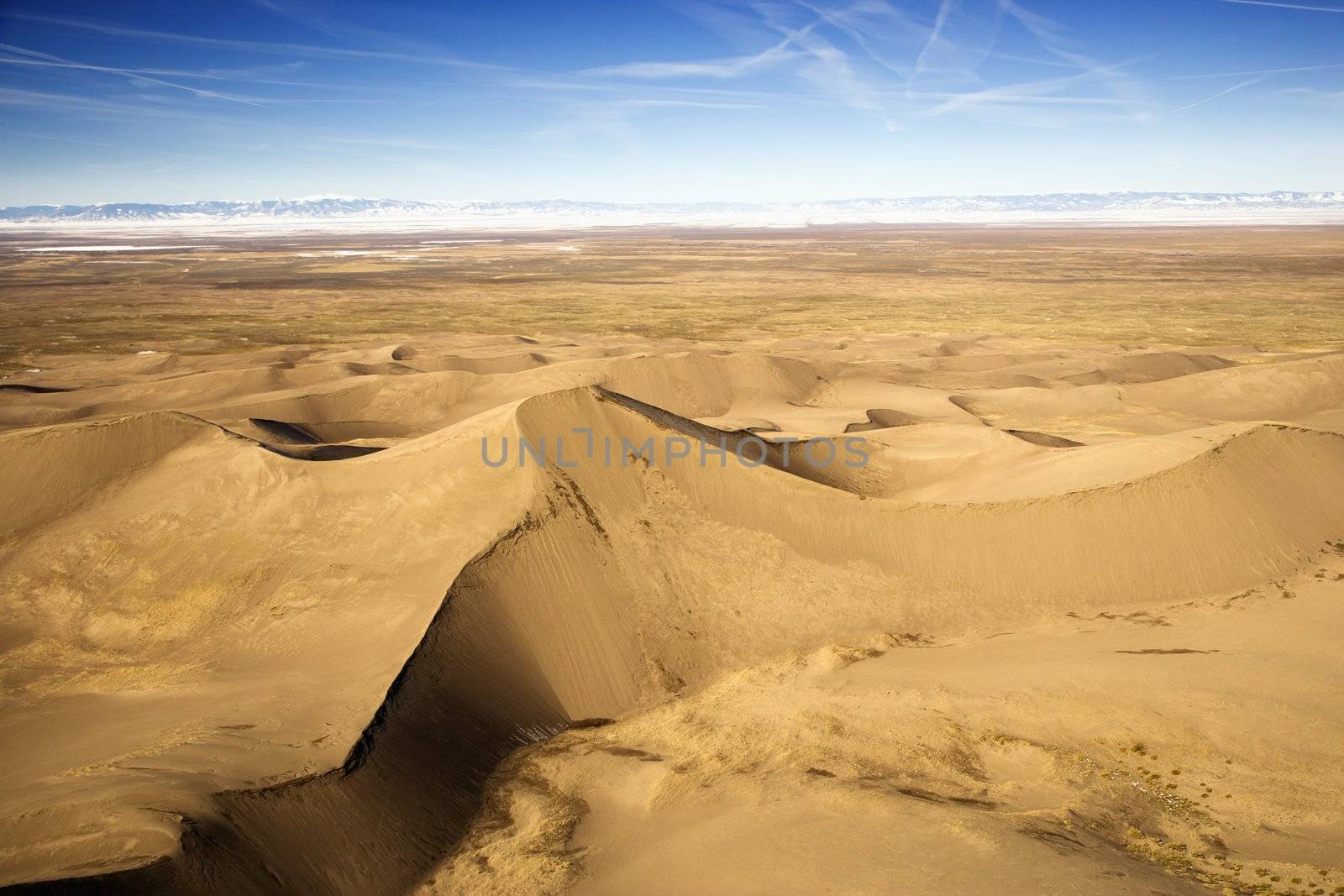 Scenic landscape of Great Sand Dunes National Park in Colorado, USA.
