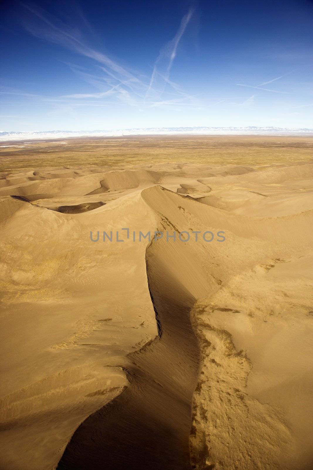 Scenic landscape of Great Sand Dunes National Park in Colorado, USA.