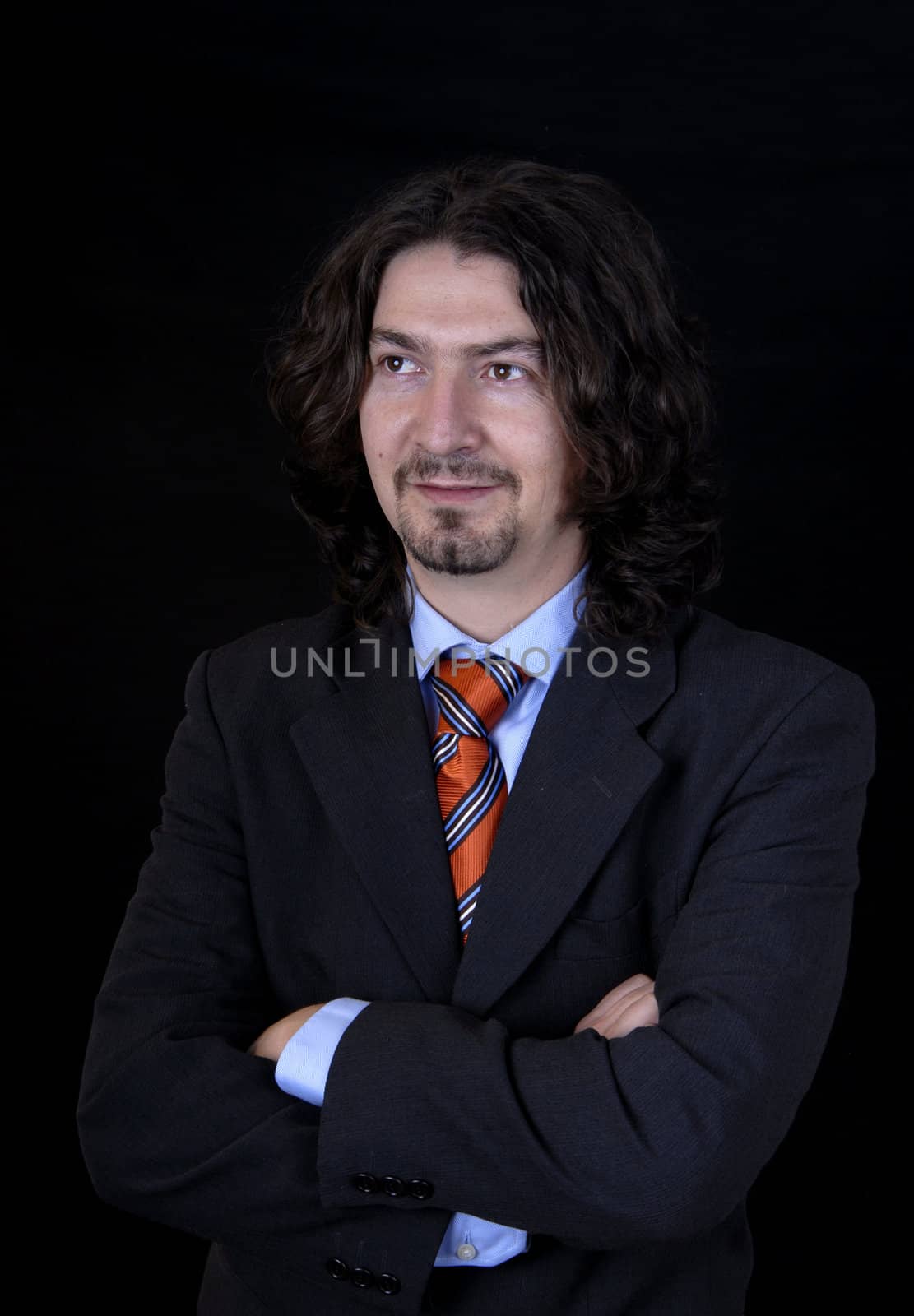 young business man portrait on white background