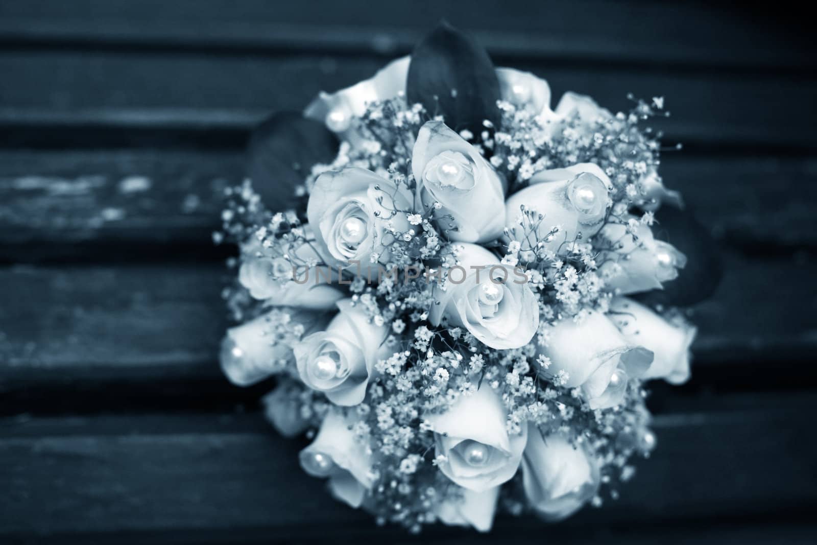The forgotten wedding bouquet from roses